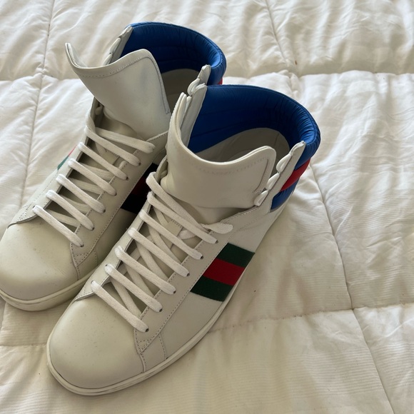 Gucci Men Hightop Sneakerser Authentic w/ dust and box US size 10.5 - Picture 3 of 3